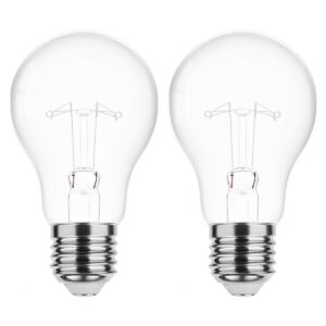 Technik E27 Wolfraam-Gloeilamp Dimbaar 40W - 2700K - Warm Wit - Gloeilamp Globe A55 - 2 stuks