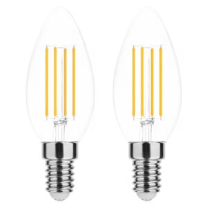 Modee E14 LED Filament Lamp 5.9W - 806lm - 4000K - Neutraal Wit - Dimbaar - LED Kaarslamp B35 - Vervangt 60W Gloeilamp - 2 stuks