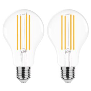 Modee E27 LED Filament Lamp 12W - 1521lm - 2700K - Extra Warm Wit - LED Lamp A70 - Vervangt 100W Gloeilamp - 2 stuks