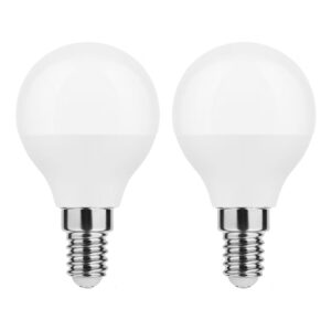 Modee E14 LED Filament Lamp 4.9W - 470lm - 4000K - Neutraal Wit - LED Kogellamp G45 - Vervangt 40W Gloeilamp - 2 stuks