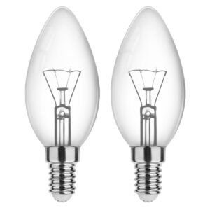 Technik E14 Gloeilamp 60W - 570lm - 2700K - Extra Warm Wit - Kaarslamp B35 - 2 stuks