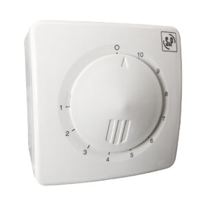 Soler & Palau Toerenregelaar voor Ventilatoren 2.5A - 230V - Inbouw/Opbouw - Enkel Fase - Draaiknop - Snelheidsregelaar - IP44 - REB-2.5N - Wit