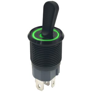 ProRide Metalen Tuimelschakelaar 12-24V OFF-ON - Inbouw - 16mm - LED indicatie Groen
