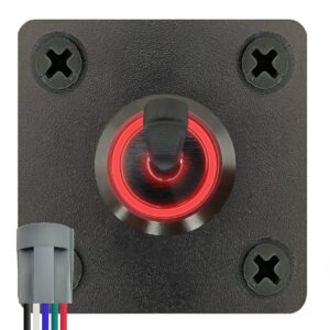 ProRide Metalen Tuimelschakelaar 12-24V OFF-ON - Enkelvoudig Inbouwpaneel - 16mm - LED indicatie Rood