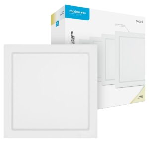 Modee LED Paneel Vierkant Opbouw - 24W - 2640lm - 28.5x3.7cm - 4000K - Neutraal Wit - Voor Kantoor, Winkel of Werkruimte - 4 stuks
