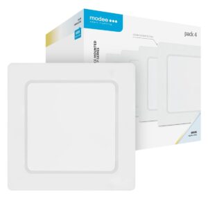 Modee LED Paneel Vierkant Opbouw - 12W - 1320lm - 12x3.7cm - 6000K - Koel Wit - Voor Hal, Toilet of Kleine Ruimte - 4 stuks