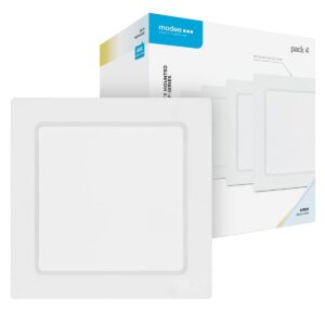 Modee LED Paneel Vierkant Opbouw - 6W - 660lm - 16.7x3.7cm - 6000K - Koel Wit - Voor Toilet, Gang of Kast - 4 stuks