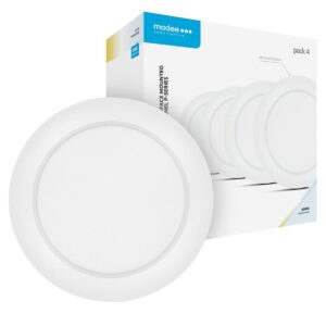 Modee LED Paneel Rond Opbouw - 18W - 1980lm - 21.5x3cm - 4000K - Neutraal Wit - Voor Vergaderruimte, Kantoor of Werkplaats - 4 stuks