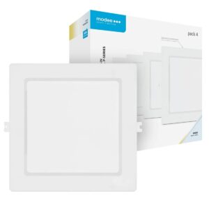 Modee LED Paneel Vierkant Inbouw - 6W - 660lm - 22x2.8cm - 6000K - Koel Wit - Voor Toilet, Gang of Kast - 4 stuks