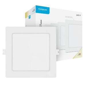 Modee LED Paneel Vierkant Inbouw - 12W - 1320lm - 17x2.8cm - 4000K - Neutraal Wit - Voor Kantoor, Winkel of Werkruimte - 4 stuks