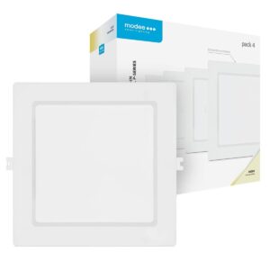 Modee LED Paneel Vierkant Inbouw - 18W - 1980lm - 22x2.8cm - 4000K - Neutraal Wit - Voor Kantoor, Winkel of Werkruimte - 4 stuks