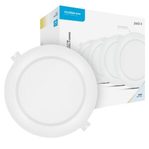 Modee LED Paneel Rond Inbouw - 12W - 1320lm - 17x2.8cm - 6000K - Koel Wit - Voor Kantoor, Winkel of Werkruimte - 4 stuks