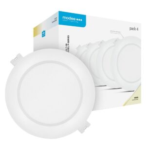 Modee LED Paneel Rond Inbouw - 6W - 660lm - 12x2.8cm - 4000K - Neutraal Wit - Voor Kantoor, Winkel of Werkruimte - 4 stuks