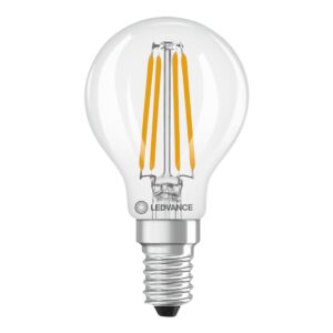 Ledvance LED Filament Kogellamp E14 - 3.4W 470lm 2700K 230V - Ø45mm - Geschikt voor kroonluchters, wandlampen, sfeerverlichting