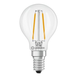Ledvance LED Filament Kogellamp E14 - 1.8W 250lm 2700K 230V - Ø45mm - Geschikt voor vitrinekasten, decoratieve lampen, bijzettafels