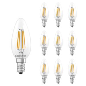 Ledvance LED Filament Kaarslamp E14 - 5.9W 806lm 2700K 230V - Ø35mm - 10 stuks - Geschikt voor kroonluchters, wandlampen, sfeerverlichting - 10 stuks