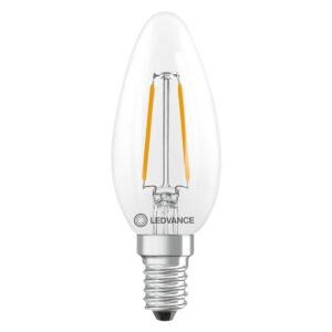 Ledvance LED Filament Kaarslamp E14 - 1.8W 250lm 2700K 230V - Ø35mm - Geschikt voor kroonluchters, wandlampen, sfeerverlichting
