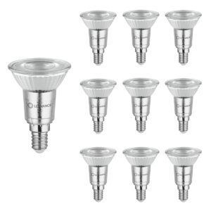Ledvance LED Spot PAR16 E14 - 3.7W 350lm 2700K 230V - Ø50mm - Geschikt voor leeslampen, keukenspots, werkverlichting - 10 stuks