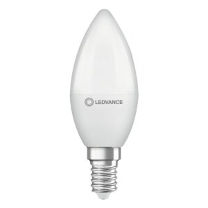 Ledvance LED Filament Kaarslamp E14 - 4.9W 470lm 2700K 230V - Mat Glas - Ø37mm - Geschikt voor kroonluchters, hotels, klassieke armaturen