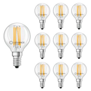 Ledvance LED Filament Kogellamp E14 - 4W 470lm 2700K 230V - Ø45mm - Geschikt voor tafellampen, wandlampen, sfeerverlichting - 10 stuks