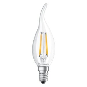Ledvance LED Filament Tip-kaarslamp E14 - 4W 470lm 2700K 230V - Ø35mm - Geschikt voor kroonluchters, wandlampen, sfeerverlichting