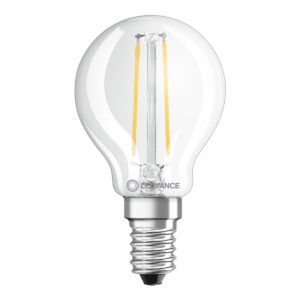 Ledvance LED Filament Kogellamp E14 - 2.5W 250lm 2700K 230V - Ø45mm - Geschikt voor tafellampen, kastverlichting, woonkamer
