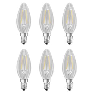 Ledvance LED Retrofit Classic B35 Lamp E14 - 2.8W 250lm 2700K 230V - Ø35mm - Dimbaar - Geschikt voor kroonluchters, decoratie, sfeerverlichting - 6 stuks