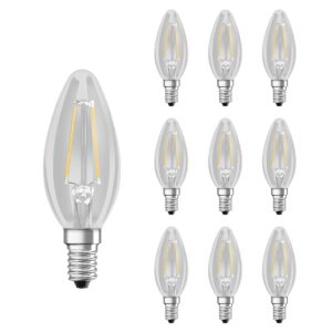 Ledvance LED Retrofit Classic B35 Lamp E14 - 2.8W 250lm 2700K 230V - Ø35mm - Dimbaar - Geschikt voor kroonluchters, decoratie, sfeerverlichting - 10 stuks
