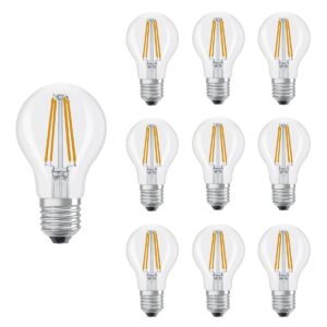 Ledvance LED Classic A60 Filament Lamp E27 - 7W 806lm 4000K 230V - Ø60mm - Geschikt voor keuken, kantoor, studeerkamer - 10 stuks