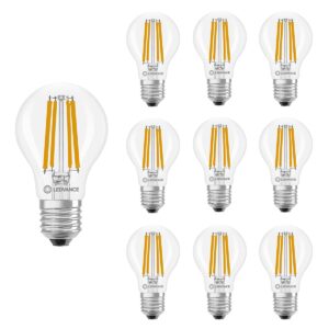 Ledvance LED Classic A60 Filament Lamp E27 - 11W 1521lm 2700K 230V - Ø60mm - Geschikt voor woonkamer, eetkamer, grote armaturen - 10 stuks
