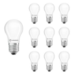 Ledvance LED Classic P45 Filament Lamp E27 - 3.4W 470lm 2700K 230V - Mat Glas - Ø45mm - LED Kogellamp - Geschikt voor Woonkamer, Hal & Designarmaturen - 10 stuks