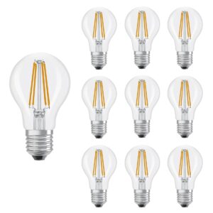 Ledvance LED Classic A60 Filament Lamp E27 - 5.9W 806lm 2700K 230V - Mat Glas - Ø60mm - Geschikt voor slaapkamers, hotels, zachte sfeerverlichting - 10 stuks