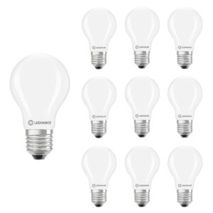 Ledvance LED Classic A60 Filament Lamp E27 - 3.4W 470lm 4000K 230V - Mat Glas - Ø60mm - Geschikt voor keuken, werkruimte, halverlichting - 10 stuks