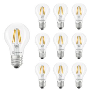 Ledvance LED Lamp A60 Filament E27 - 3.4W 470lm 2700K Ø60mm - Dimbaar - Geschikt voor woonkamer, eetkamerlampen, hotels - 10 stuks