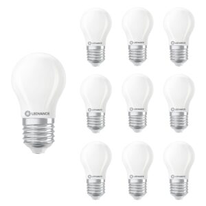 Ledvance LED Lamp P45 Filament E27 - 1.8W 250lm 2700K Mat Glas - Ø45mm - Dimbaar - Geschikt voor nachtlampjes, tafellampen, decoratie - 10 stuks