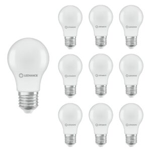 Ledvance LED Lamp A60 E27 - 4.9W 470lm 4000K Mat Glas - Ø60mm - Geschikt voor keuken, kantoor, hal - 10 stuks