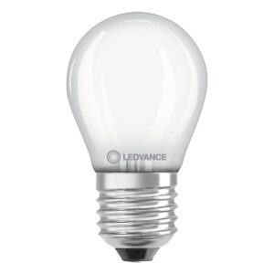 Ledvance LED Filament Lamp P45 E27 - 2.5W 250lm 2700K Mat Glas - Ø45mm - Geschikt voor slaapkamerlampen, hotels, zachte sfeerverlichting