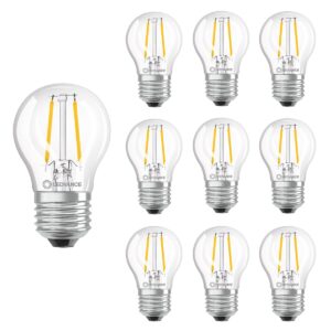 Ledvance LED Filament Lamp P45 E27 - 1.5W 136lm 2700K Ø45mm - Geschikt voor nachtlampen, vitrinekasten, sfeerverlichting - 10 stuks