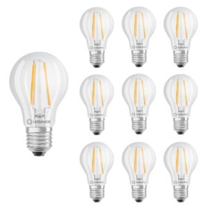 Ledvance LED Filament Lamp A60 E27 - 6.5W 806lm 4000K 230V - Ø60mm - Geschikt voor keuken, werkplek, studeerkamer - 10 stuks