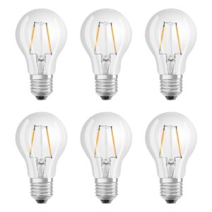 Osram LED Lamp Classic A60 E27 - 2.8W 250lm 2700K Ø60mm - LED Filament Lamp - Retro Look & Sfeerverlichting voor Woonkamer - 6 stuks
