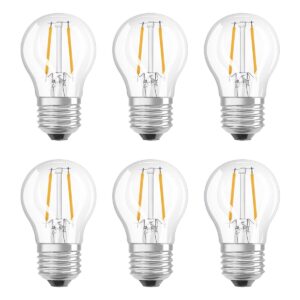 Ledvance LED Lamp Classic P45 E27 - 5W 470lm 4000K Ø45mm - LED Filament Lamp - Energiezuinige 40W Vervanger voor Dagelijks GebruiK 6 stuks