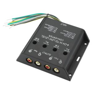 BLOW High-Low Level Converter 4-kanaals - Speaker naar RCA Adapter - Lijnomvormer voor Auto Versterker