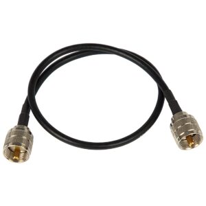 BLOW SWR-meter Kabel - PL-259 naar PL-259 - UHF RF Kabel - 50cm - Zwart - Voor CB Radio & Hamradio