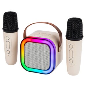 BLOW Karaoke RGB 2 Bluetooth Speaker + 2 Microfoons 10W - BT 5.3 - 5V - USB-C - Beige