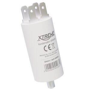 XTREME Motorcondensator 6µF 450V AC - Met Faston Aansluitingen - Start/Bedrijf