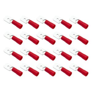 VLTG Geïsoleerde Vlakstekker 4.8mm Rood - Faston Male Connector - Kabelschoen 0.5-1.5 mm² - 20 stuks