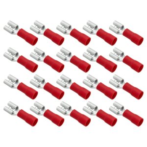 VLTG Geïsoleerde Vlakstekker 4.8mm Rood - Faston Female Connector - Kabelschoen 0.5-1.5 mm² - 20 stuks