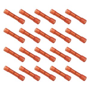 VLTG Geïsoleerde Kabelverbinder Transparant Rood - Kabelschoen - 0.5-1.5 mm² - 20 stuks