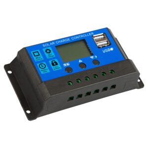 BLOW Zonne-laadregelaar - 12V/24V - 30A - LCD Display - 2x USB - Solar Charge Controller