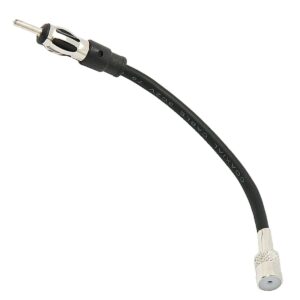 BLOW Autoantenne Adapter - DIN (m) naar ISO (v) - Rechte Stekker - 26 cm - Zwart